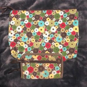 Thirty-One WINDSOR BOUQUET Zipper Pouch & Wallet